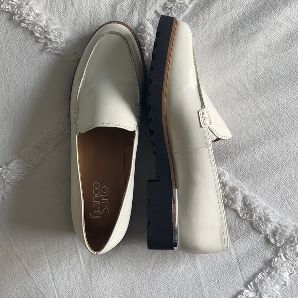White Franco Sarto Loafers